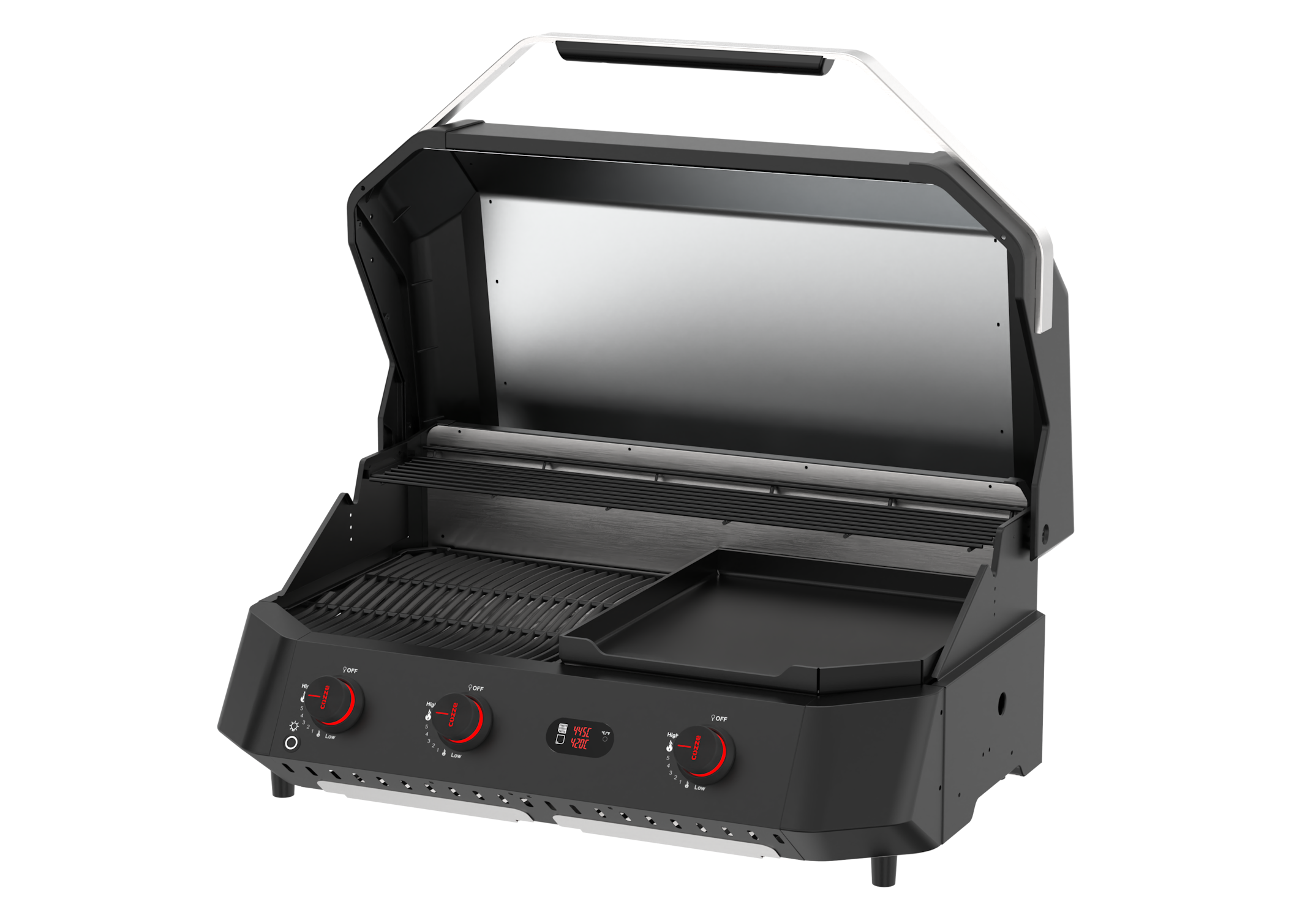 Cozze G-800 COMBO Plancha-Grill, Gas 50mbar - CH-Regler