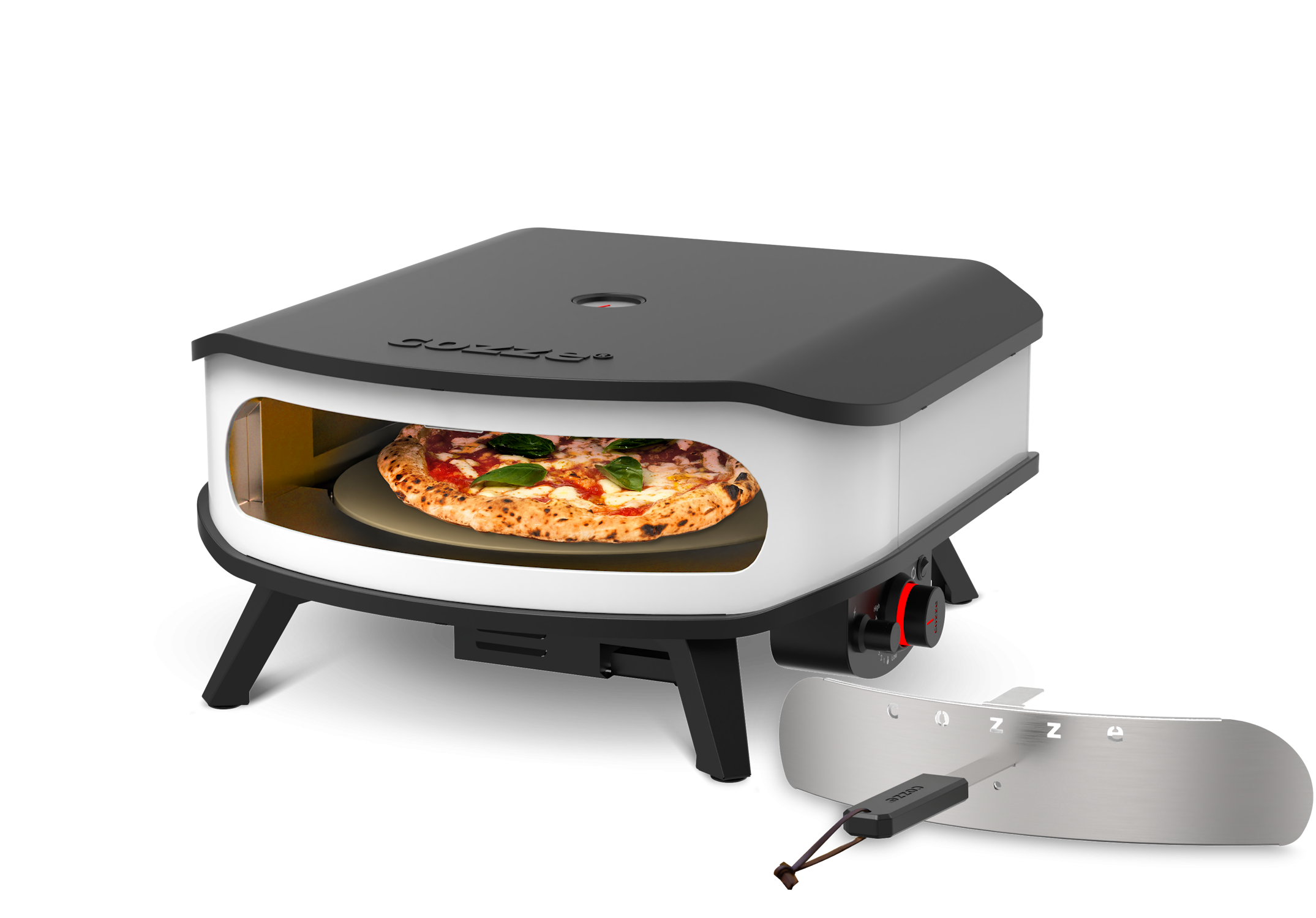 Cozze 17 inch Pizzaofen, Gas 50mbar, mit rotierendem Pizzastein - CH-Regler