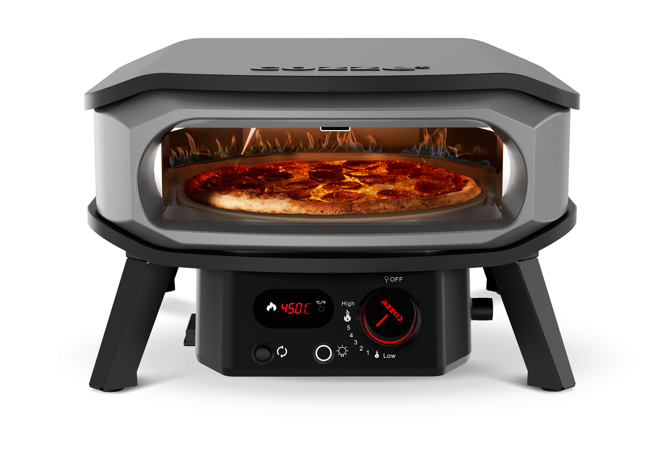 Cozze 13 inch Pizzaofen PREMIUM ROTATE, Gas 50mbar - CH-Regler