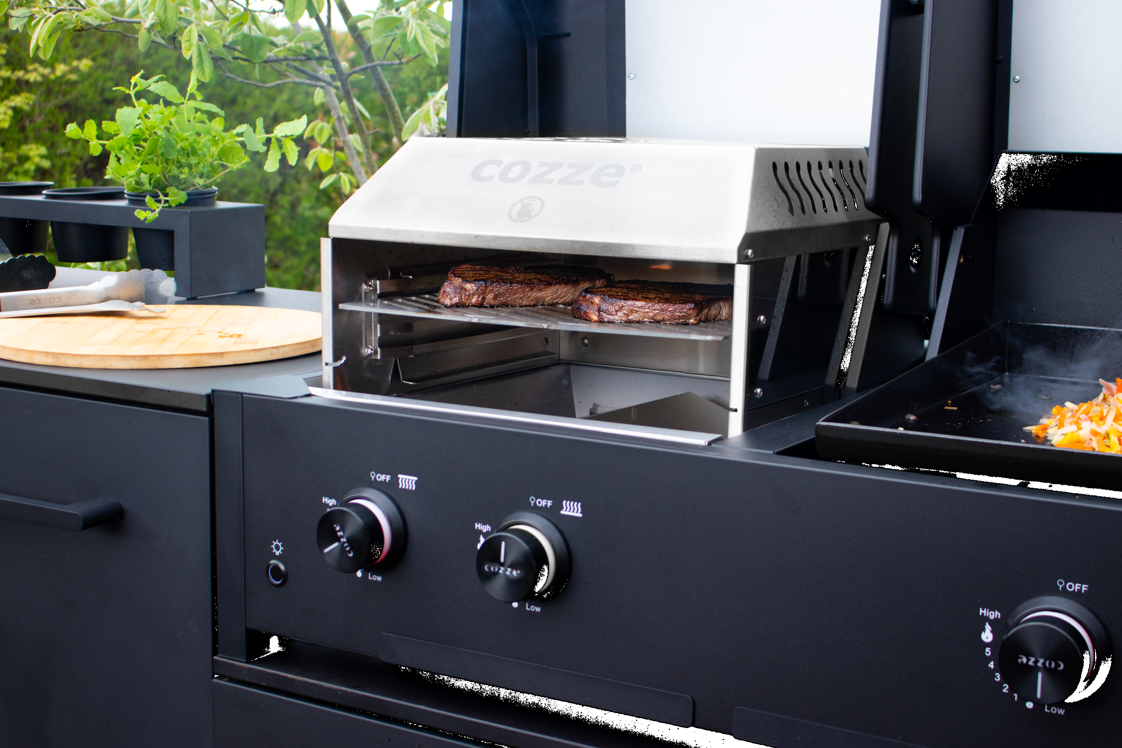 Cozze Grill Quattro 900, Gas, 50mbar - CH-Regler - Cozze BBQ Schweiz