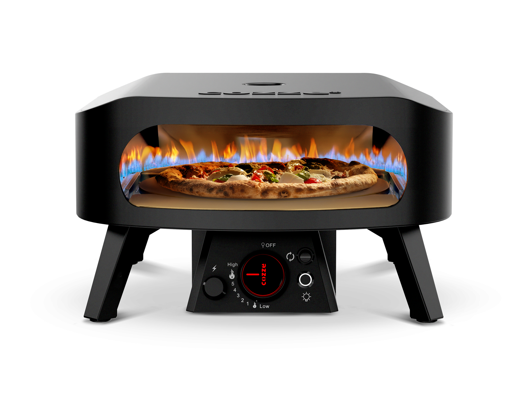 Cozze Pizzaofen Rotate - Black Edition [13 Zoll], Gas, 50mbar - CH-Regler