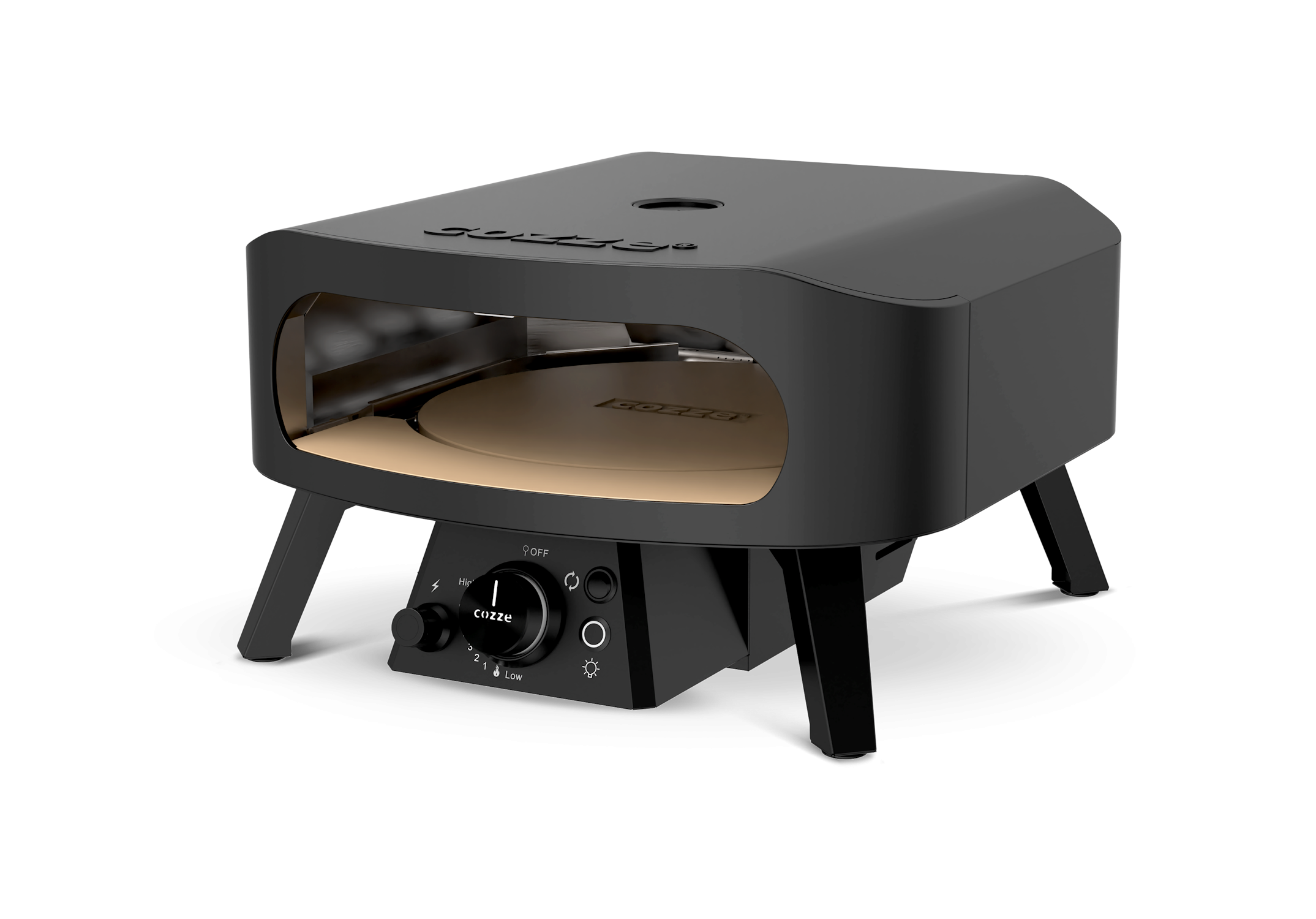 Cozze Pizzaofen Rotate - Black Edition [13 Zoll], Gas, 50mbar - CH-Regler
