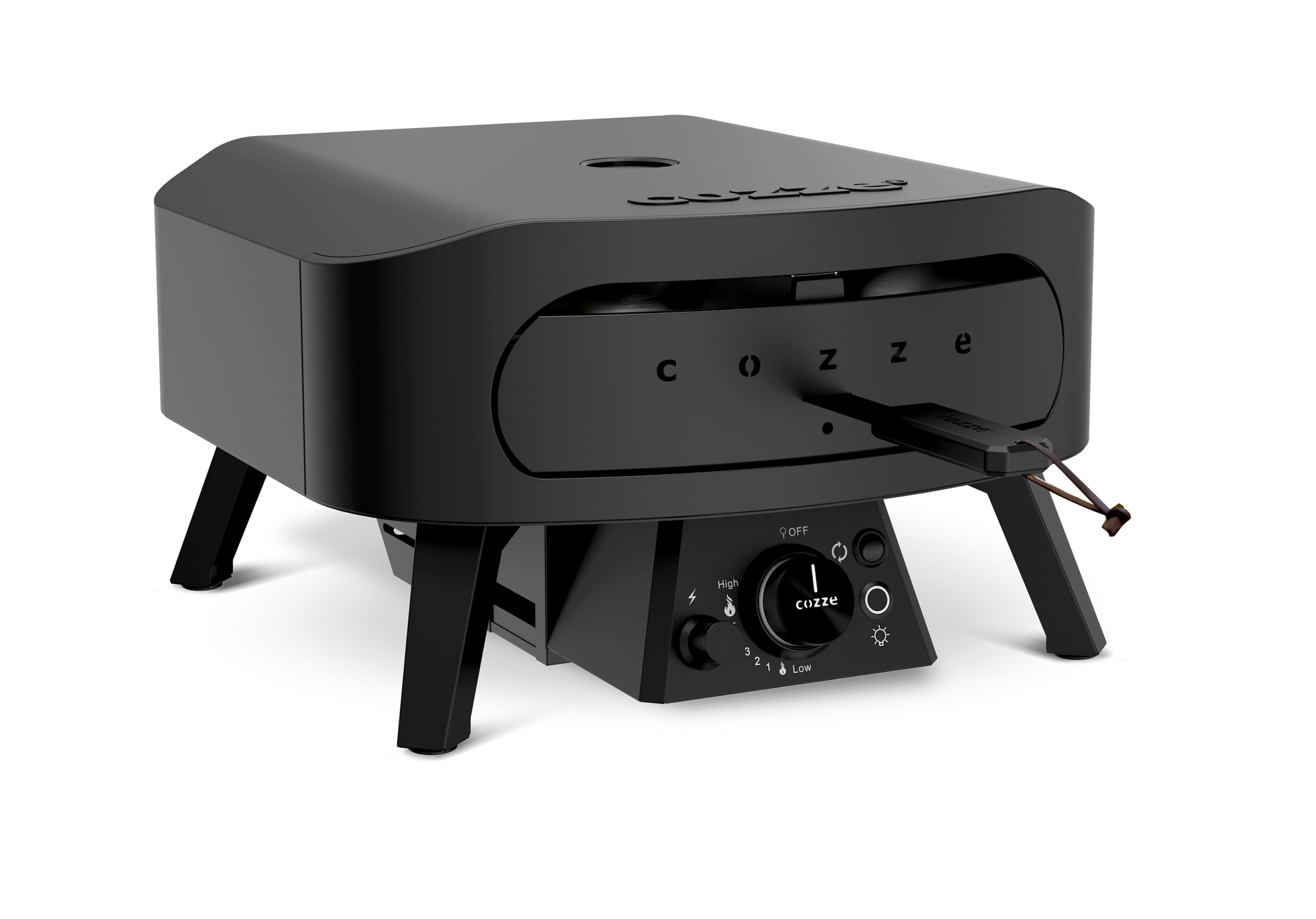 Cozze Pizzaofen Rotate - Black Edition [13 Zoll], Gas, 50mbar - CH-Regler
