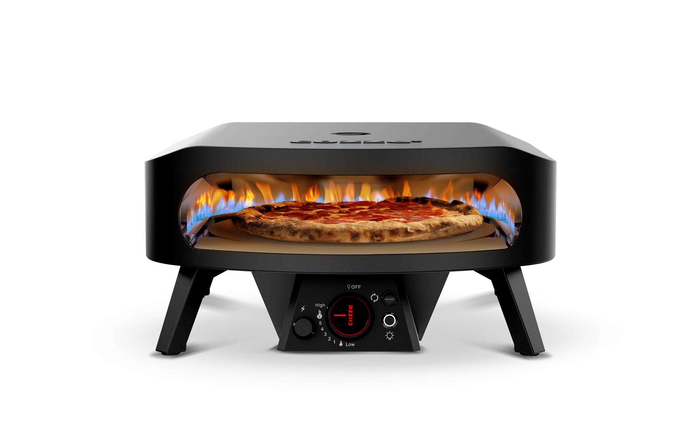 Cozze Pizzaofen Rotate - Black Edition [17 Zoll], Gas, 50mbar - CH-Regler