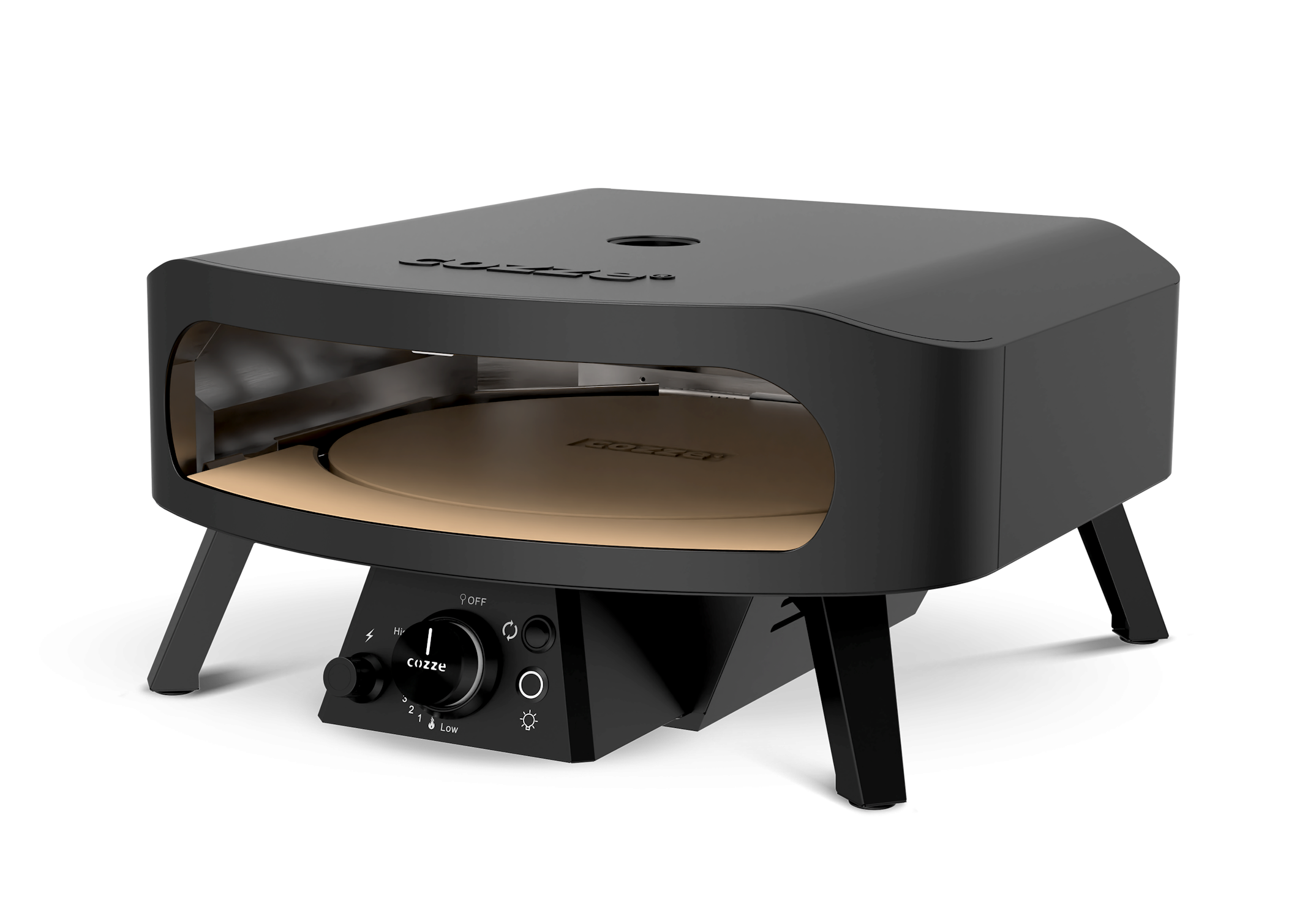 Cozze Pizzaofen Rotate - Black Edition [17 Zoll], Gas, 50mbar - CH-Regler