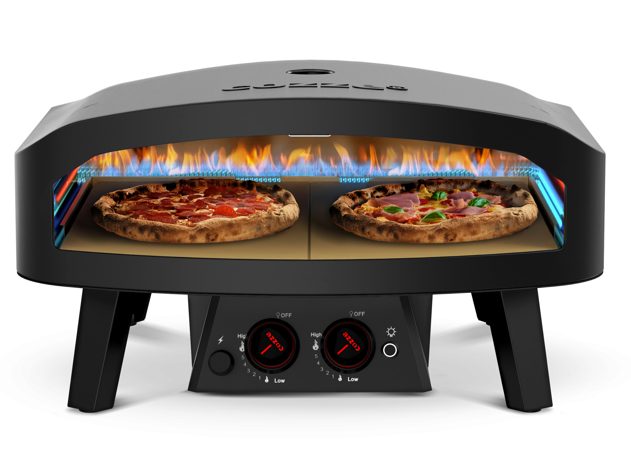 Cozze Pizzaofen - Black Edition [24 Zoll], Gas, 50mbar - CH-Regler