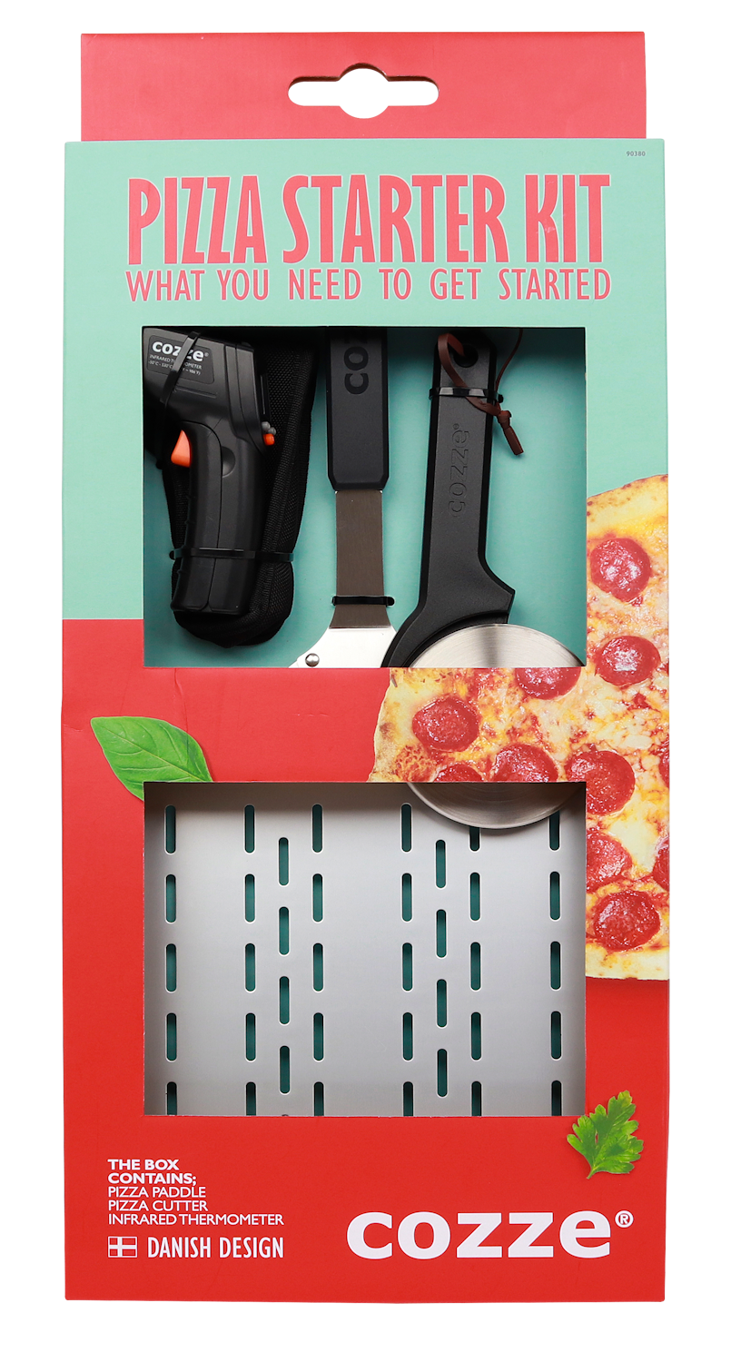 Cozze Starter-Set 3 Stück: Pizzaschaufel, Thermometer und Pizzaschneider - Cozze BBQ Schweiz