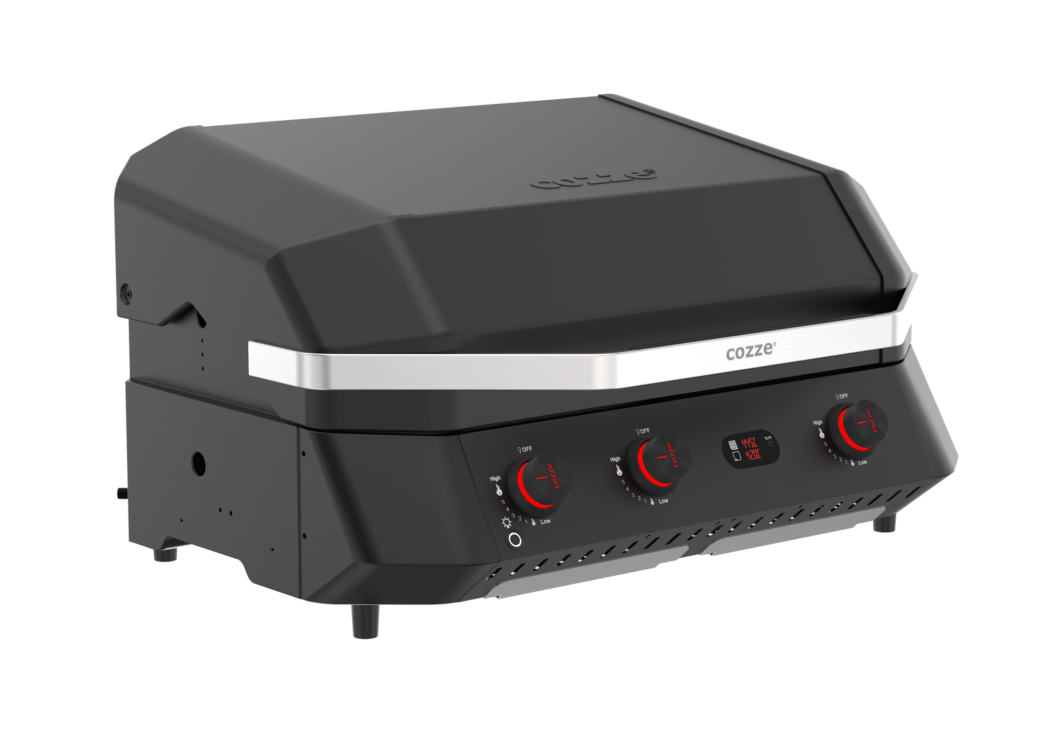 Cozze G-800 COMBO Plancha-Grill, Gas 50mbar - CH-Regler