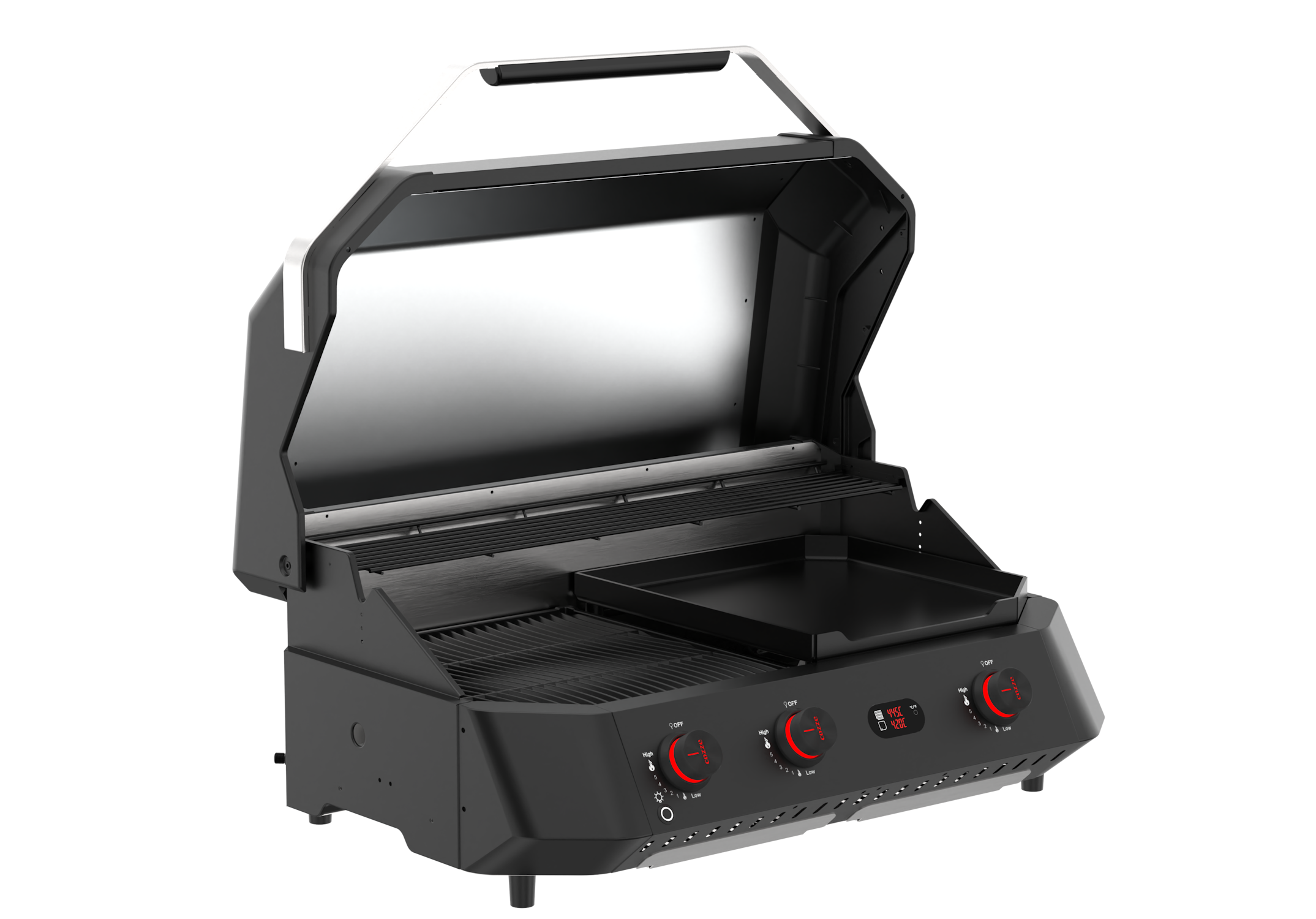 Cozze G-800 COMBO Plancha-Grill, Gas 50mbar - CH-Regler