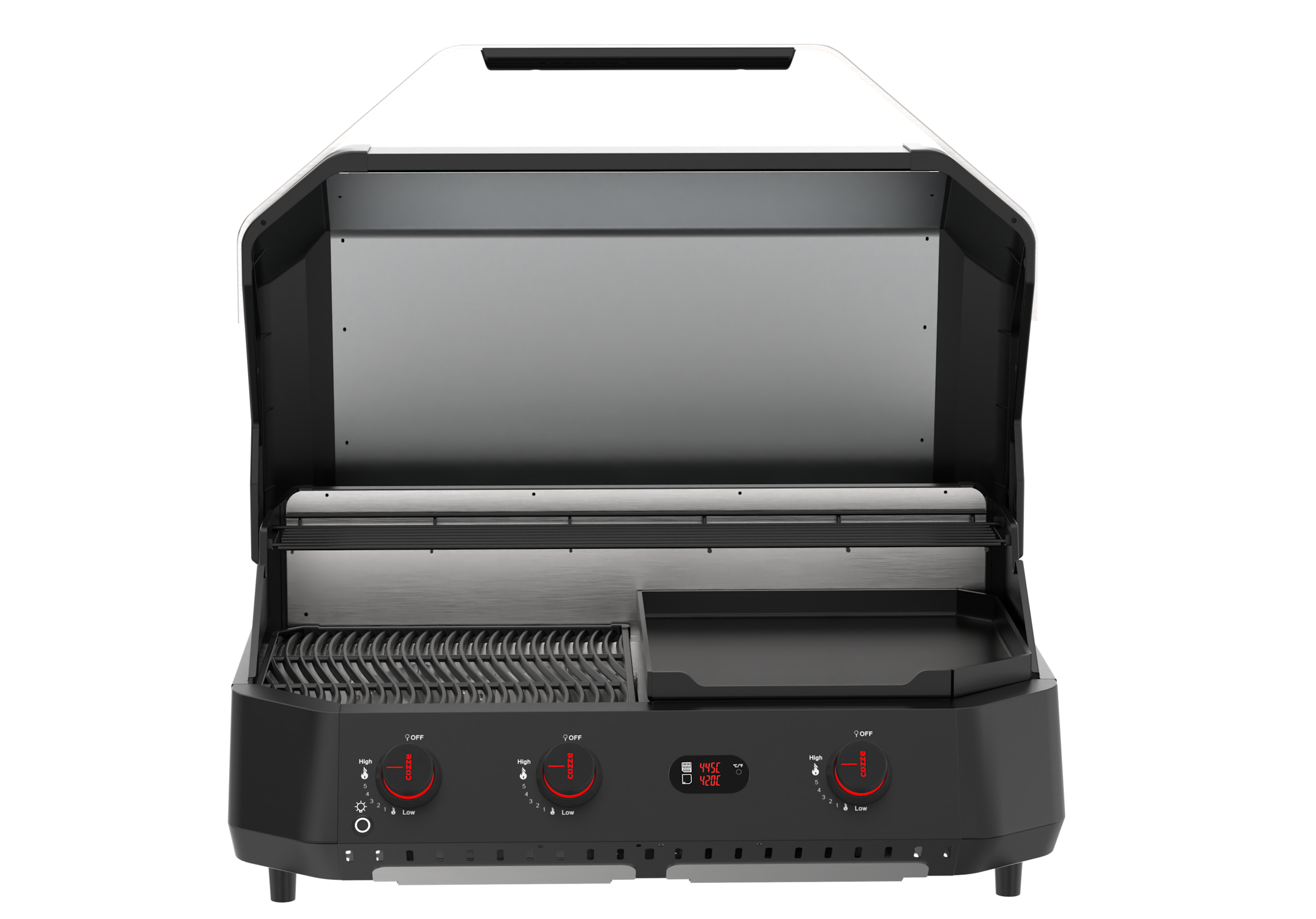 Cozze G-800 COMBO Plancha-Grill, Gas 50mbar - CH-Regler