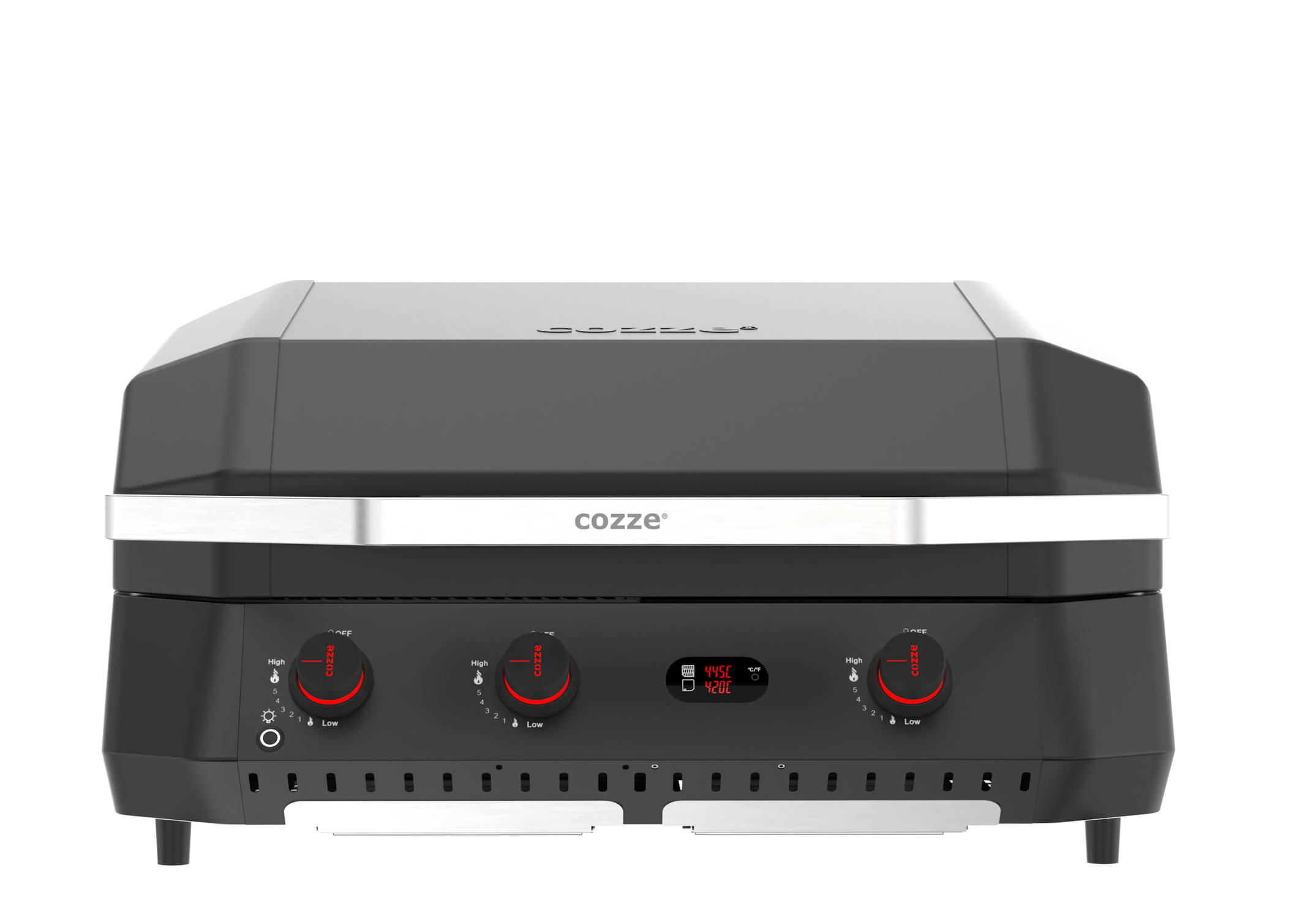 Cozze G-800 COMBO Plancha-Grill, Gas 50mbar - CH-Regler