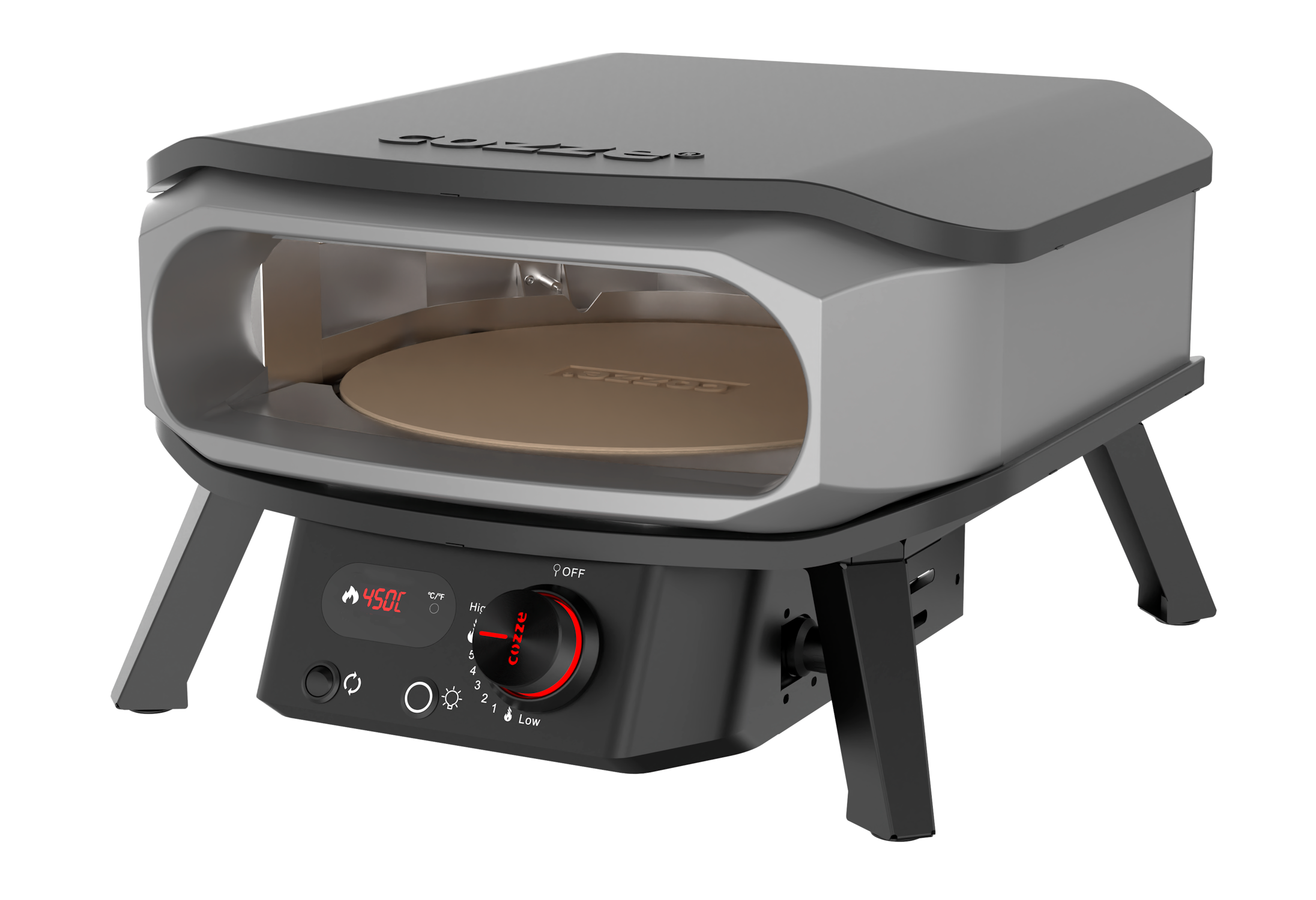 Cozze 13 inch Pizzaofen PREMIUM ROTATE, Gas 50mbar - CH-Regler
